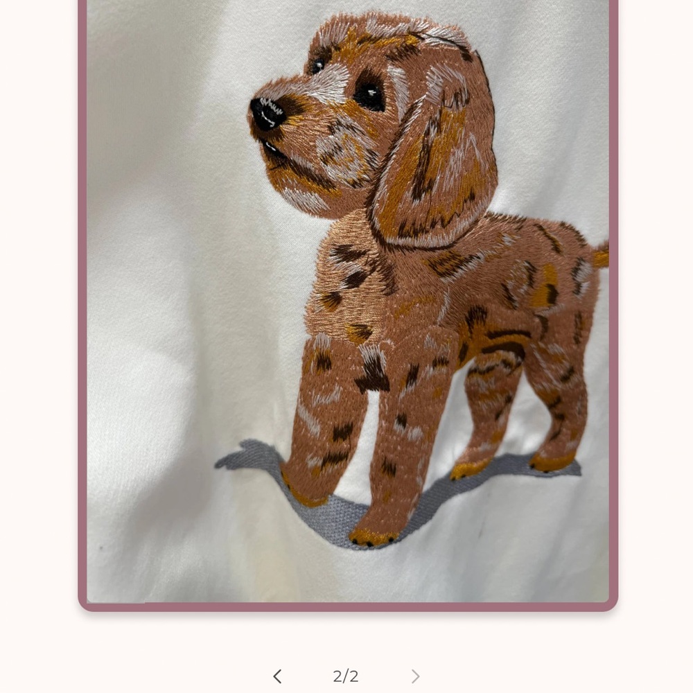 Sunkissed Coconut Golden Doodle Dog Embroider Sweatshirt - Picture 2 of 2